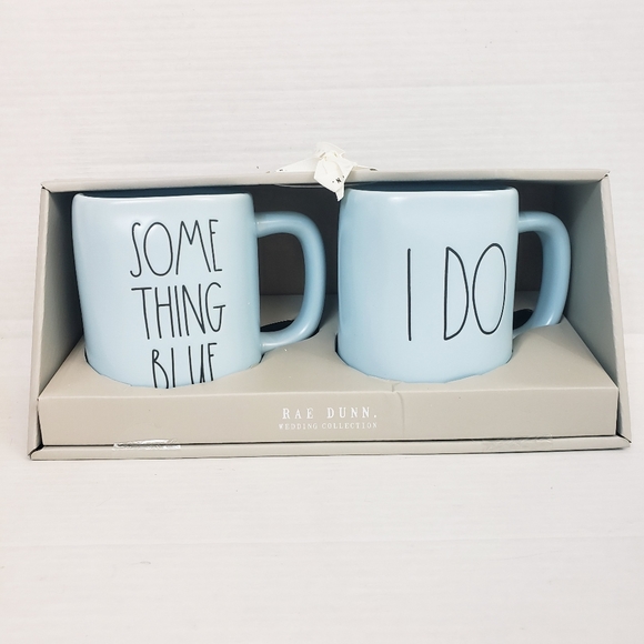 *Last Chance* Rae Dunn I Do & Something Blue Bride & Groom Mugs Wedding - Picture 2 of 8